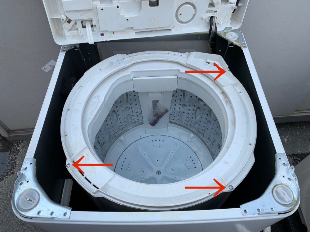 ヤマダ電機オリジナル洗濯機 YWM-T45A1 分解掃除の方法｜修理方法.com